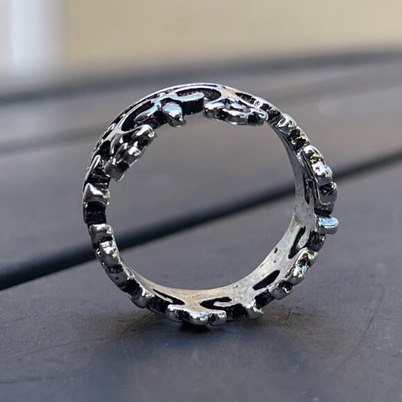 adjustable Crown Sterling Silver Ring - Picture 3 of 4